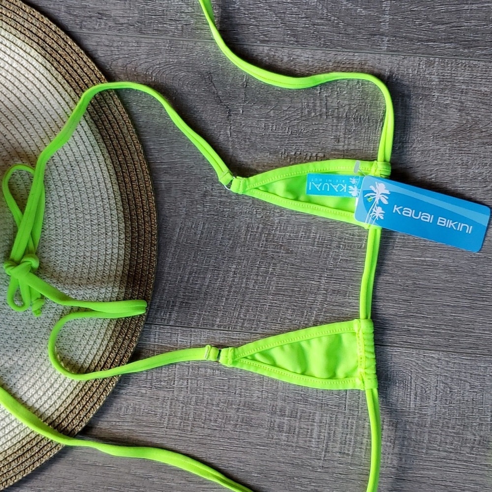 NWT Kauai fluorescent thong bikini. Size Medium - Picture 3 of 6